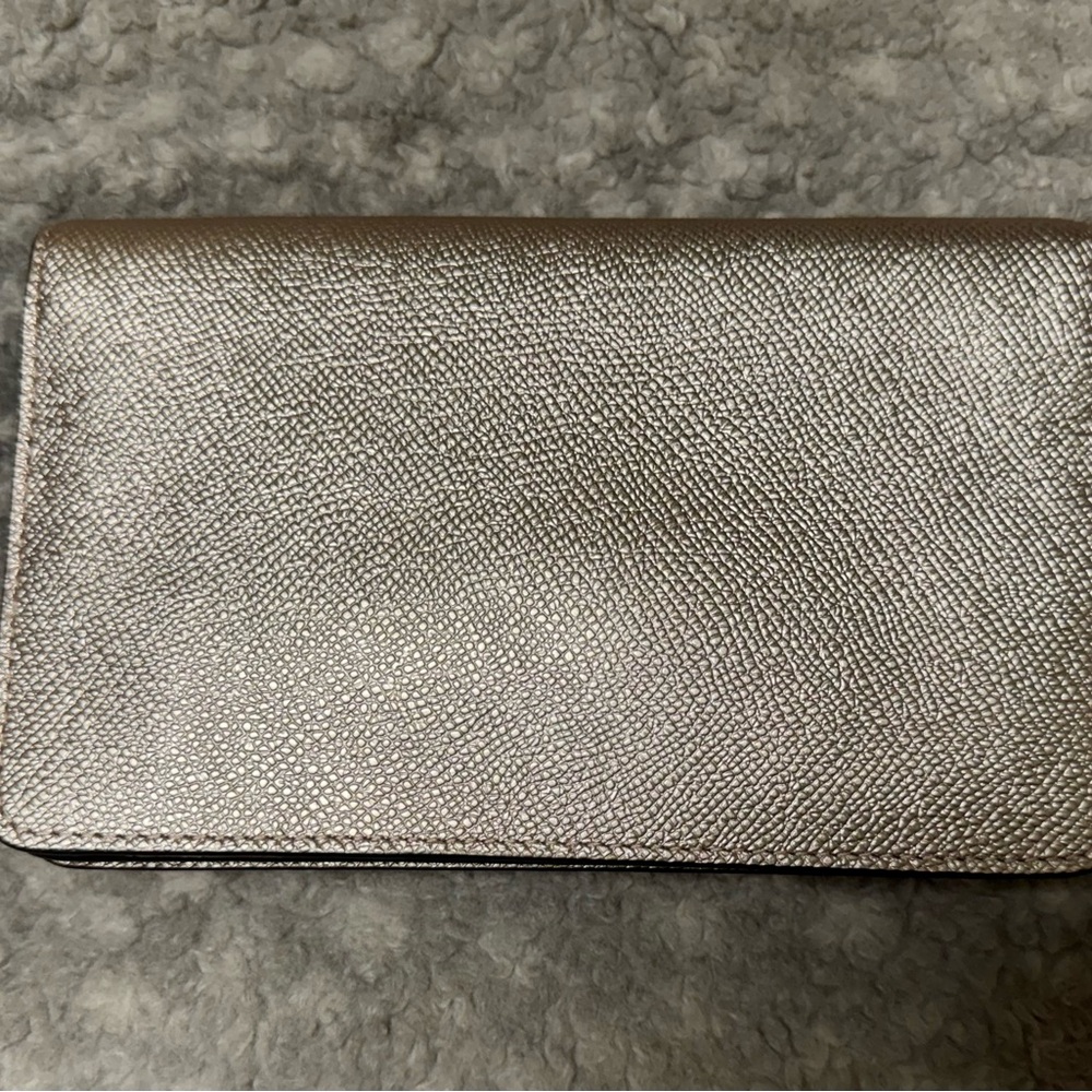 NWT Metallic Rose Gold Coach Wallet/Crossbody Purse - Picture 7 of 9